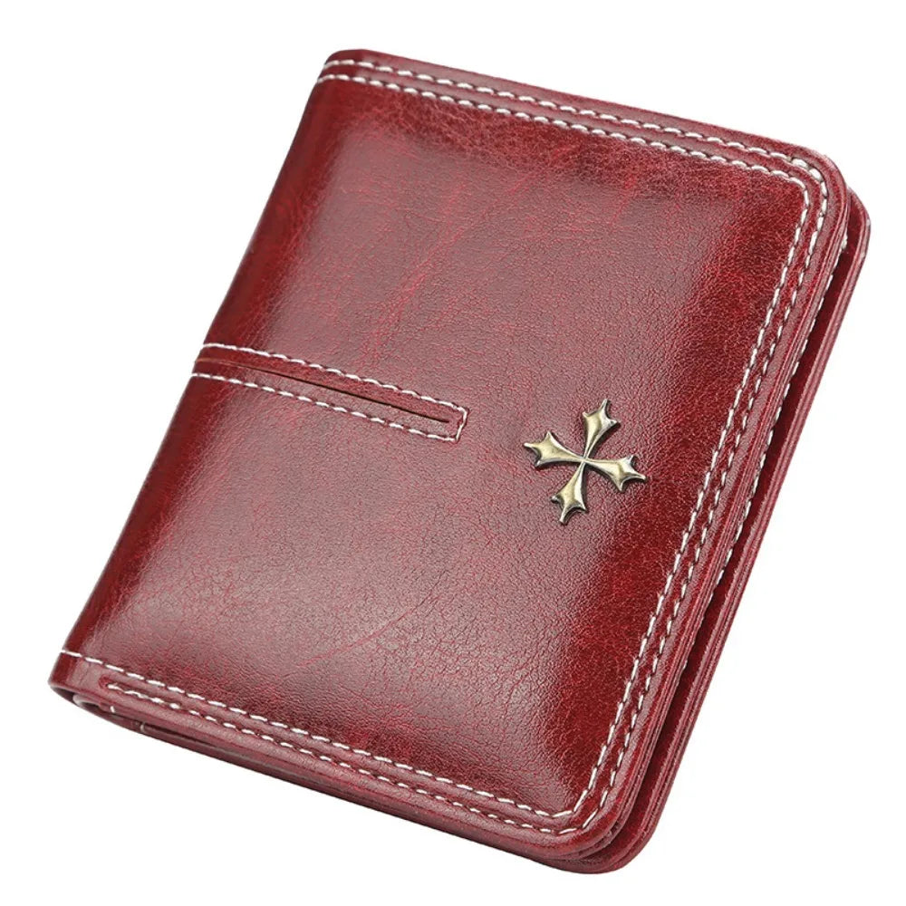 Petit portefeuille décoré d'une croix
