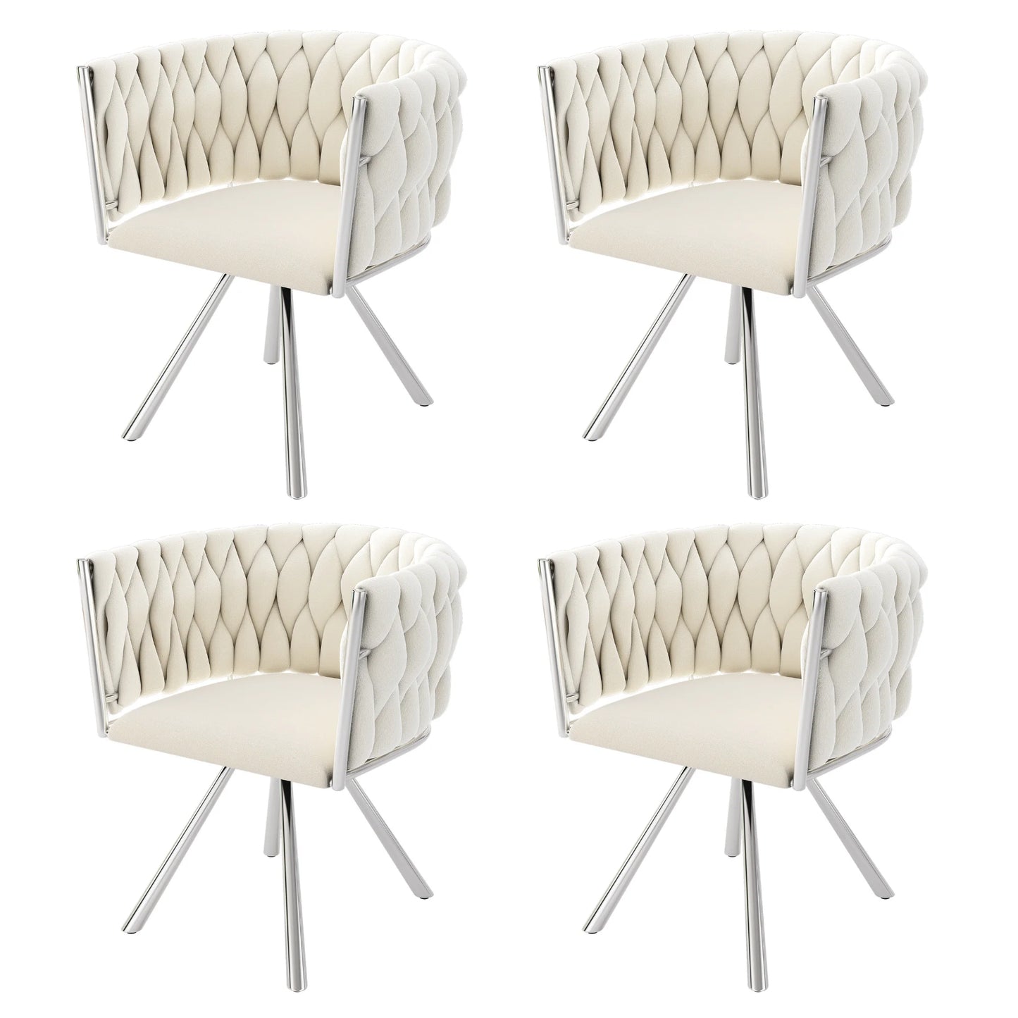 4 chaises en velours