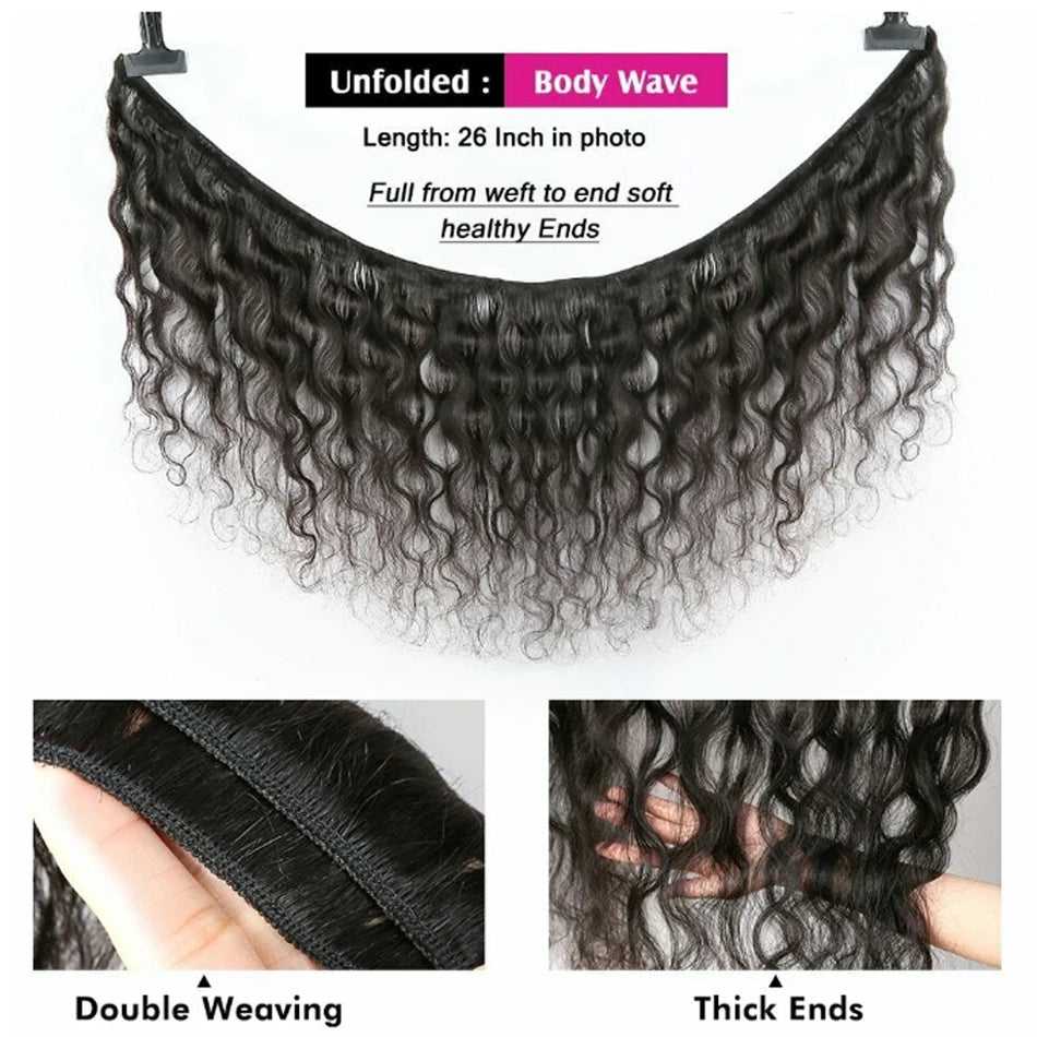 Extensions "Body Wave" Raw Hair