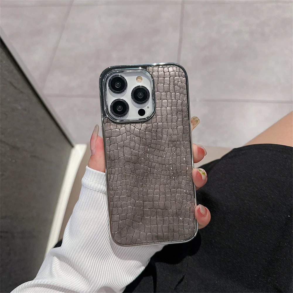 Coque de téléphone style croco