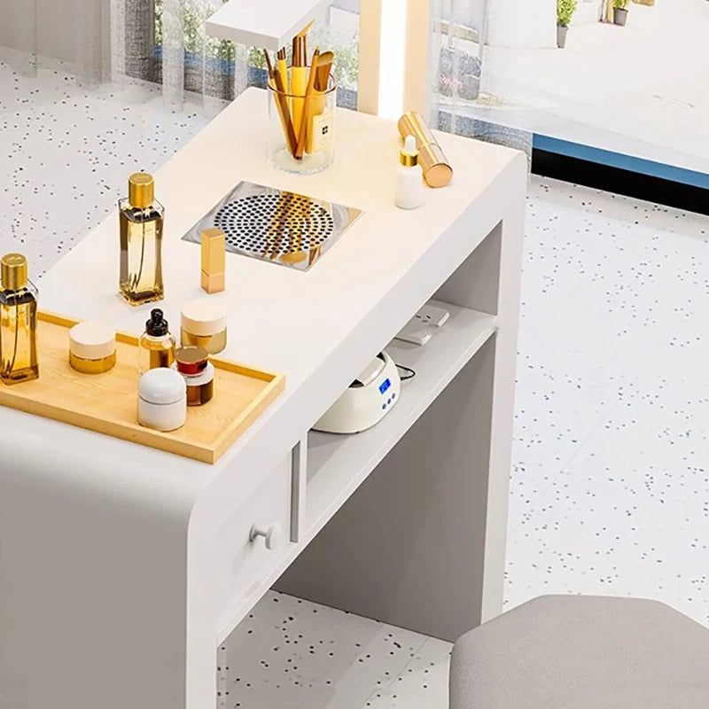 Table Manicure style marbré