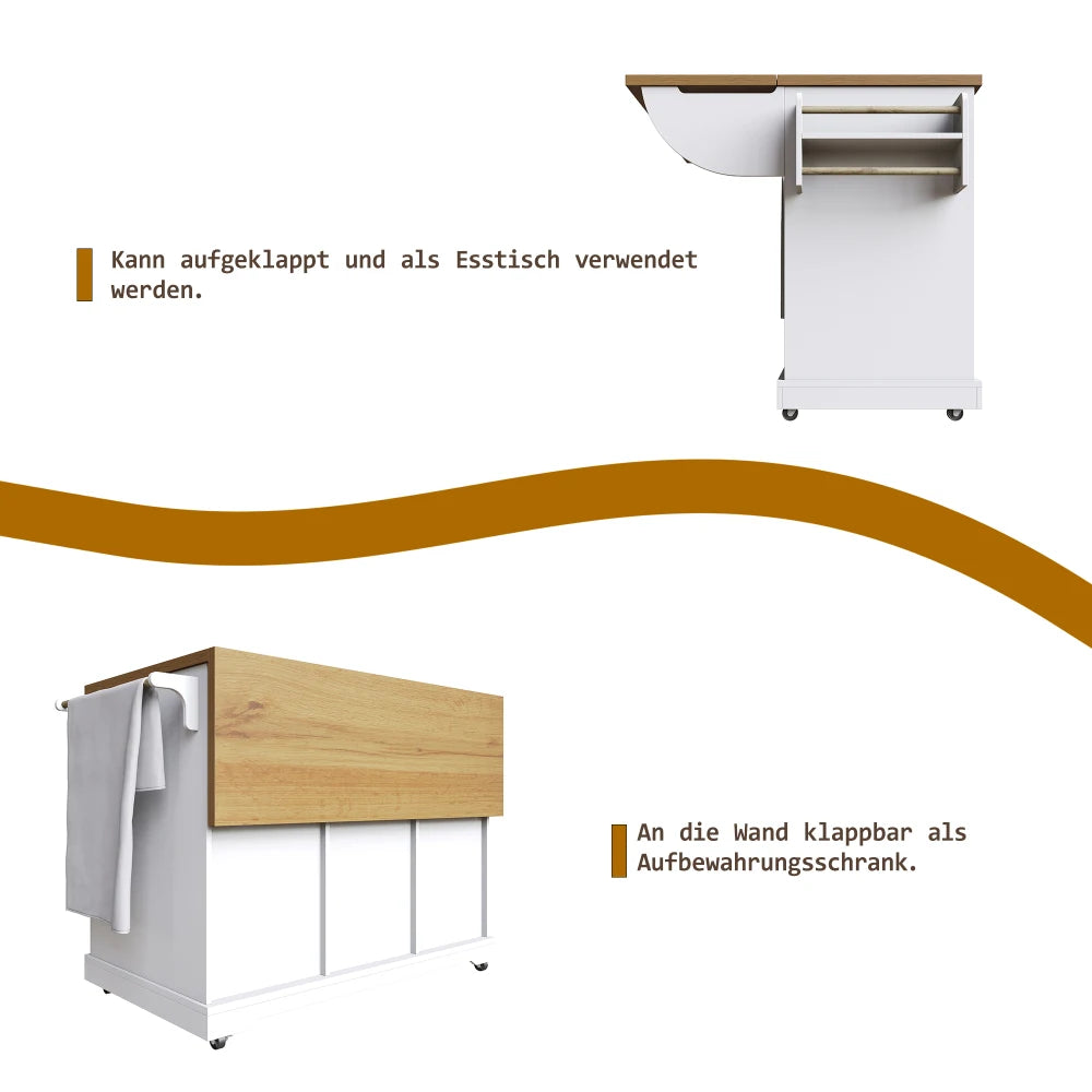 Ilo de cuisine multi-fonctionnel pour petit appartement