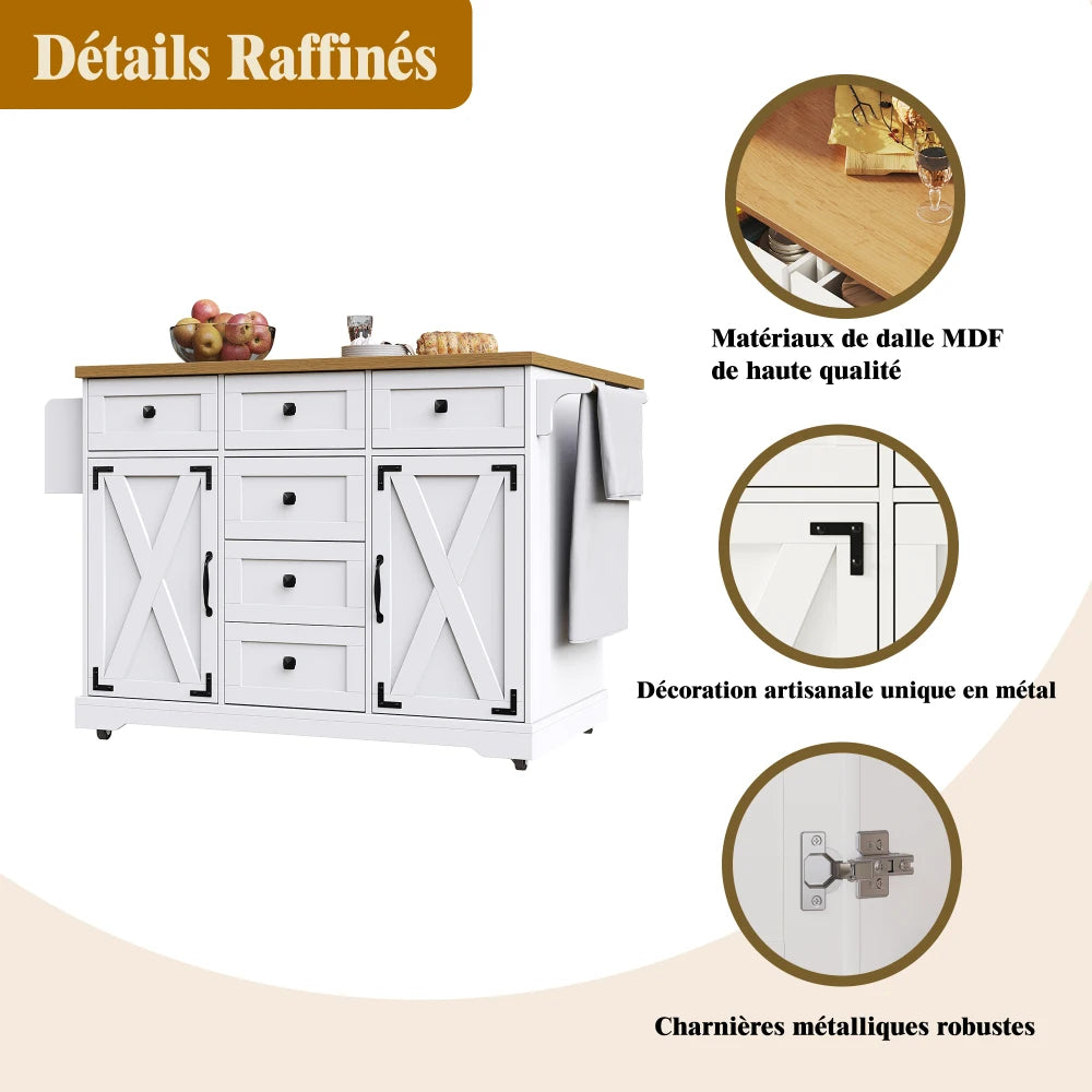 Ilo de cuisine multi-fonctionnel pour petit appartement