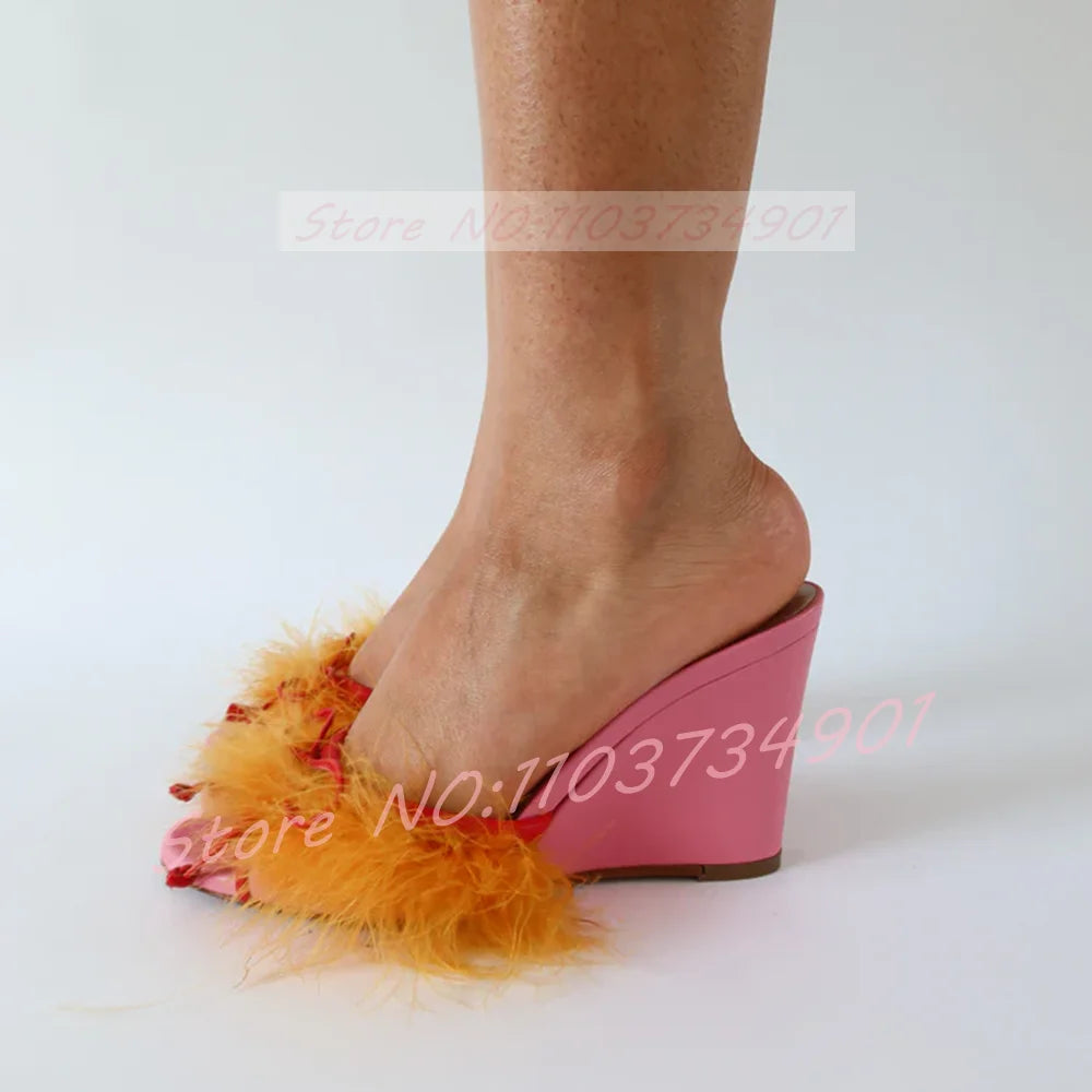 Talons avec avant en fourrure