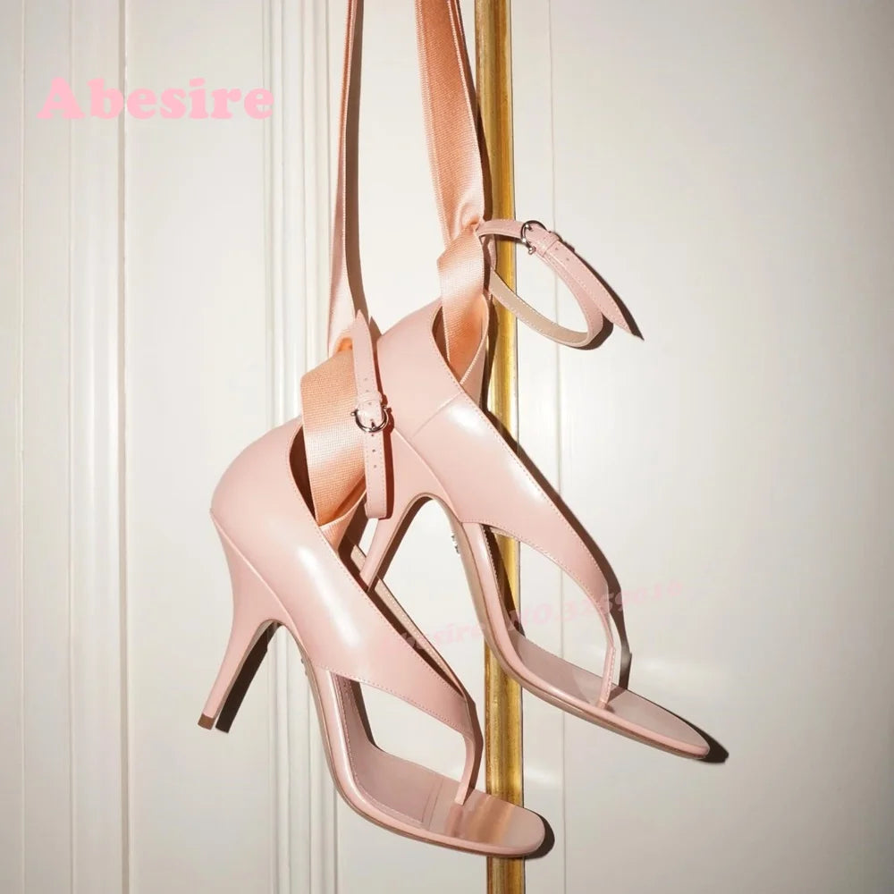 Talons avec lacets de ballerine en satins