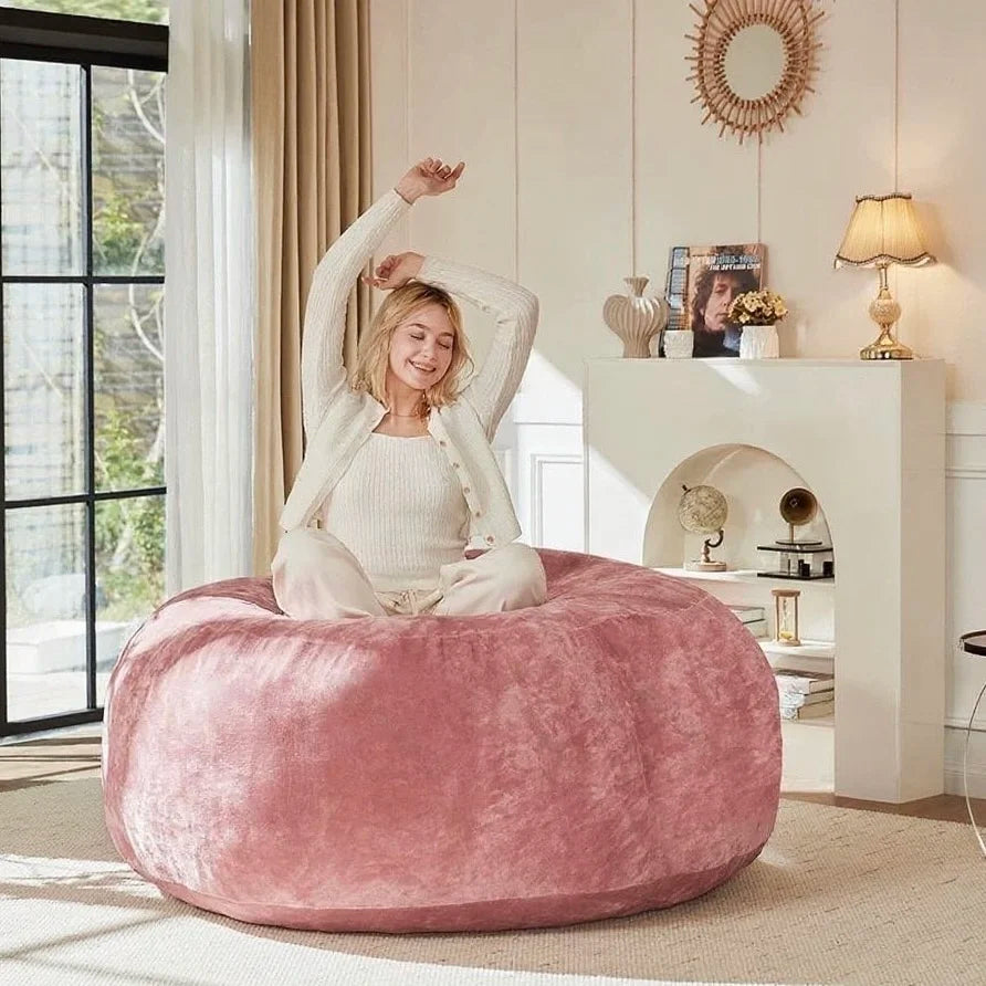 Grand Pouf comfortable de 90cm