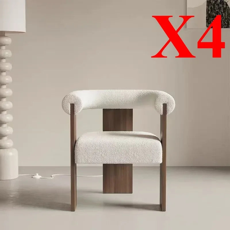 Chaises de salon finitions bois