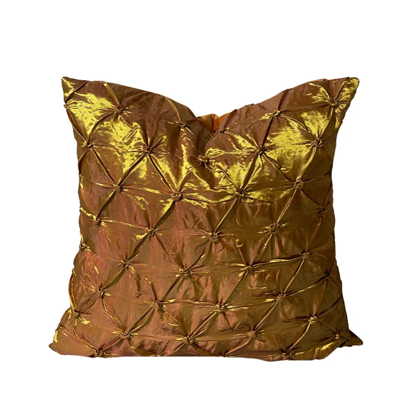 DAVINRICH - Funda de cojín de piel de zorro auténtica 100 % negra y marrón, estilo vintage americano, de lujo, 45 x 45 cm, para sofá de salón