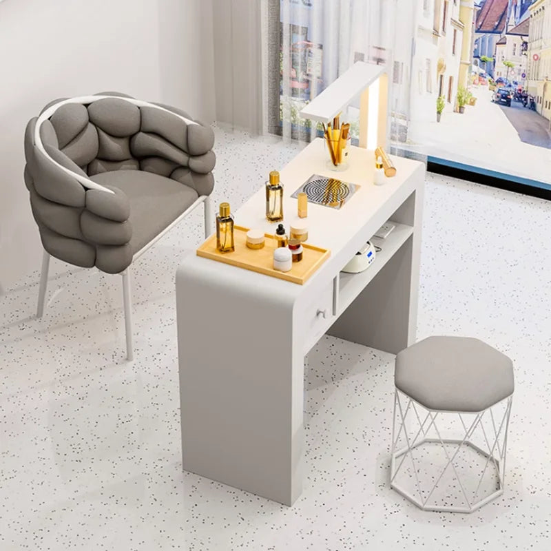 Table Manicure style marbré