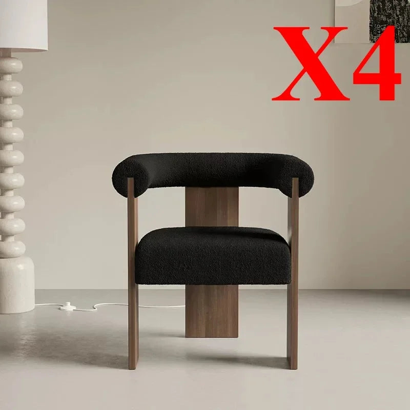 Chaises de salon finitions bois