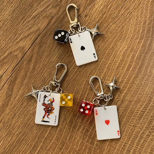 Porte clé avec carte de jeu