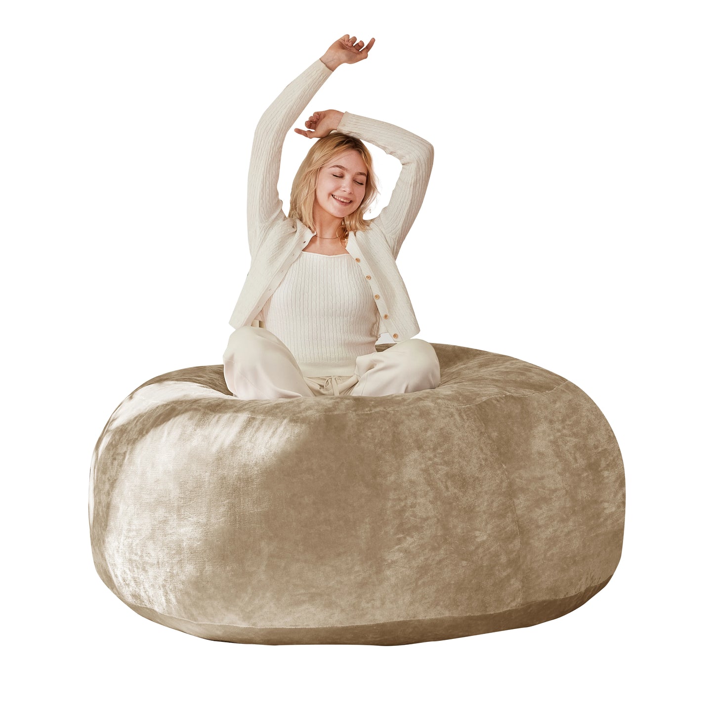 Grand Pouf comfortable de 90cm