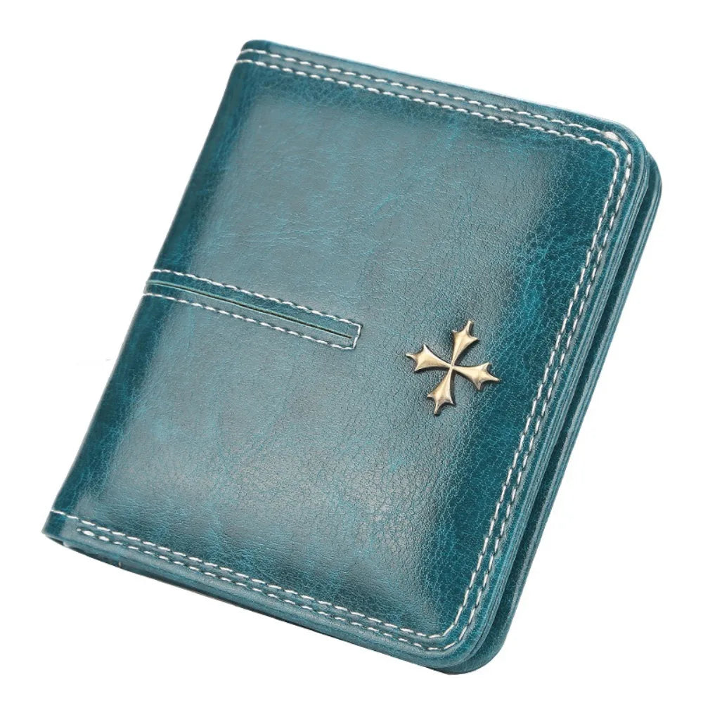Petit portefeuille décoré d'une croix