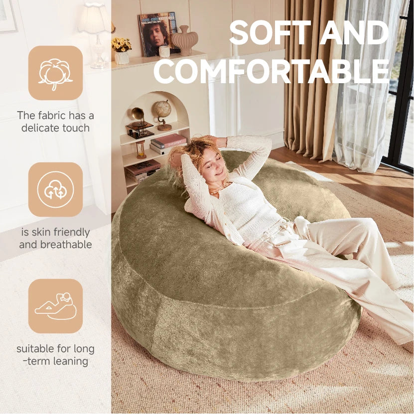 Grand Pouf comfortable de 90cm