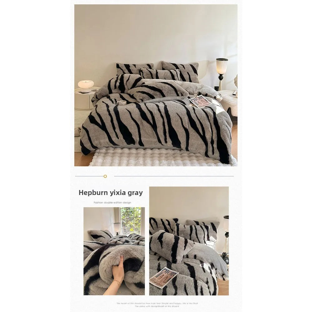 Set doux pour le lit 4 pièces avec des motifs tigrés