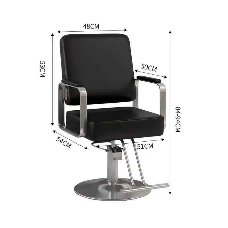 Chaise de salon simple au finitions métalliques