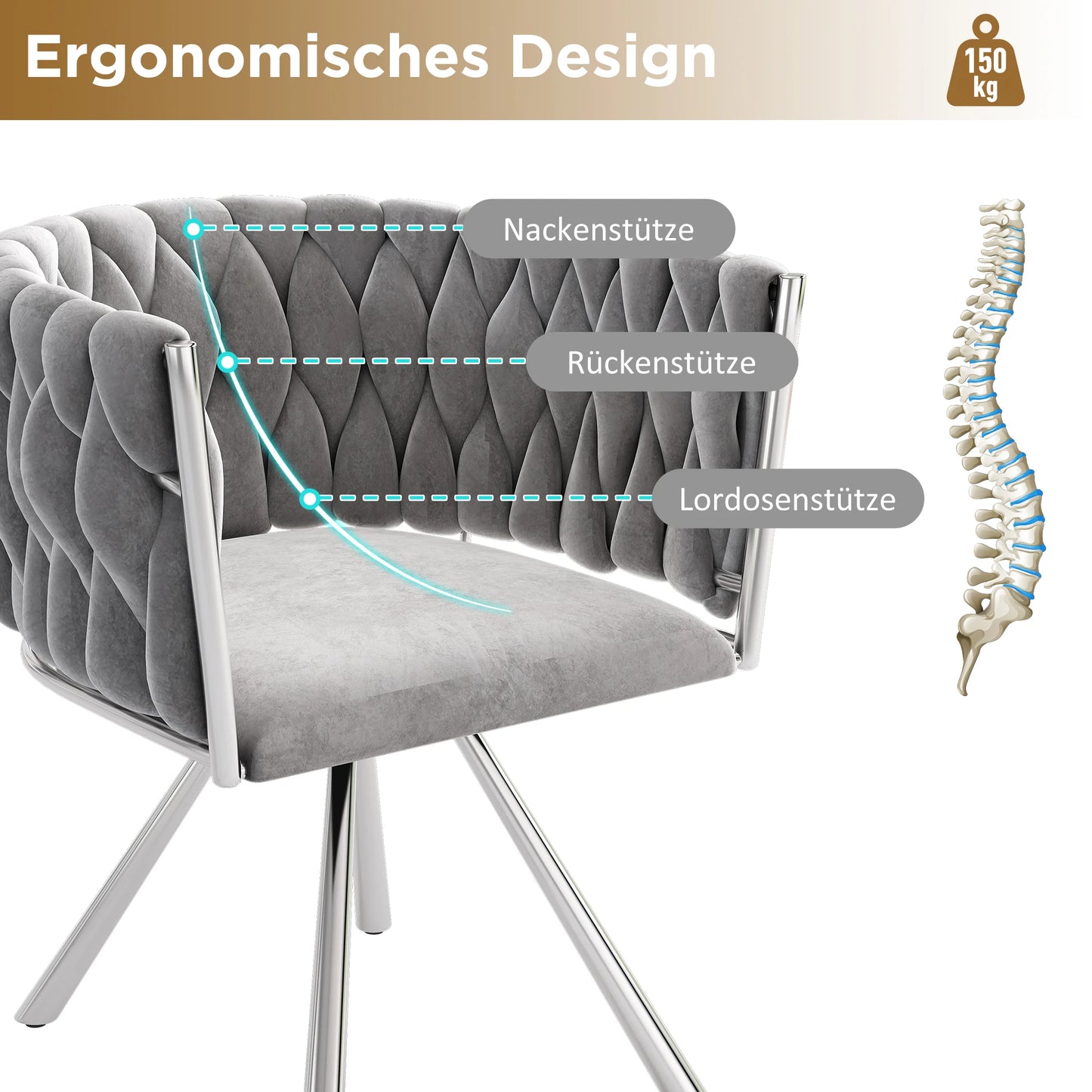 4 chaises en velours