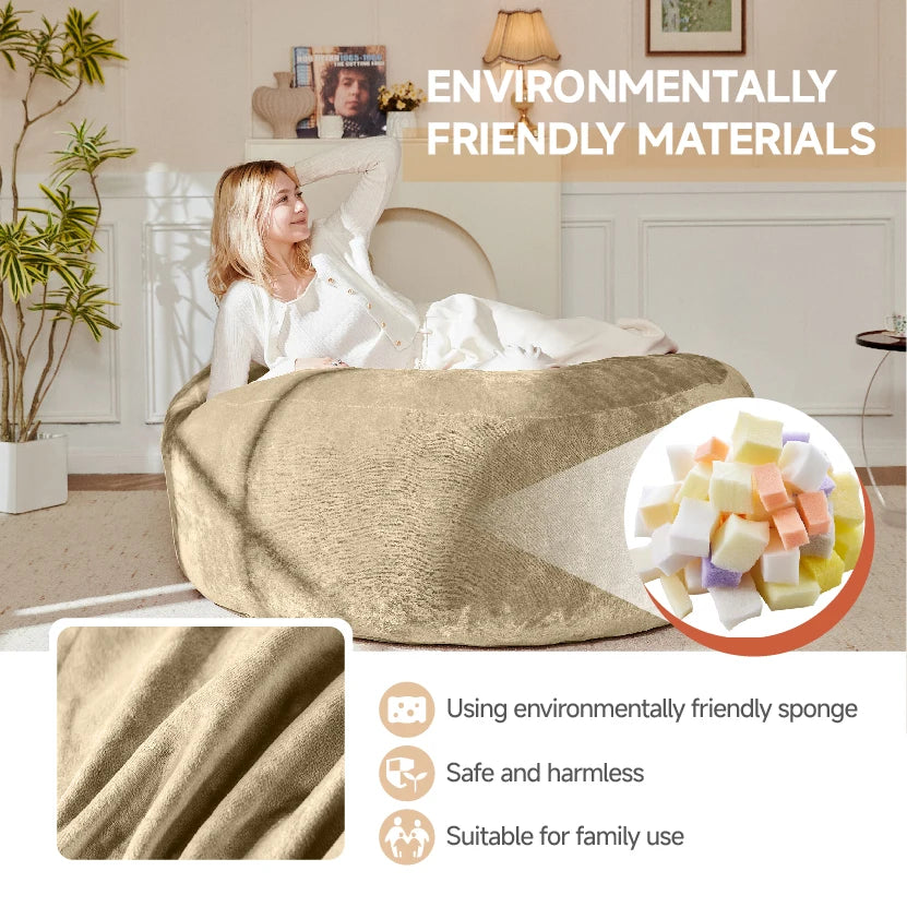 Grand Pouf comfortable de 90cm
