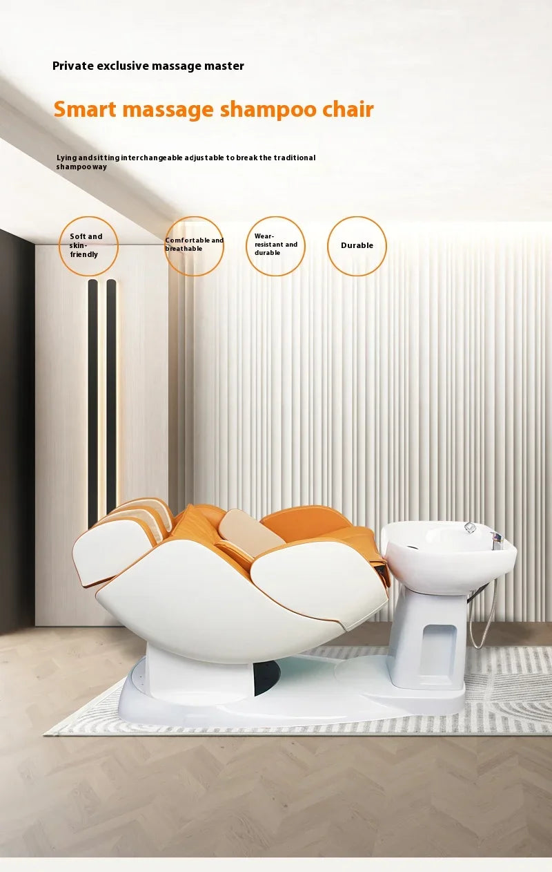 Chaise de Shampoing pour salon de coiffure en forme de fleur