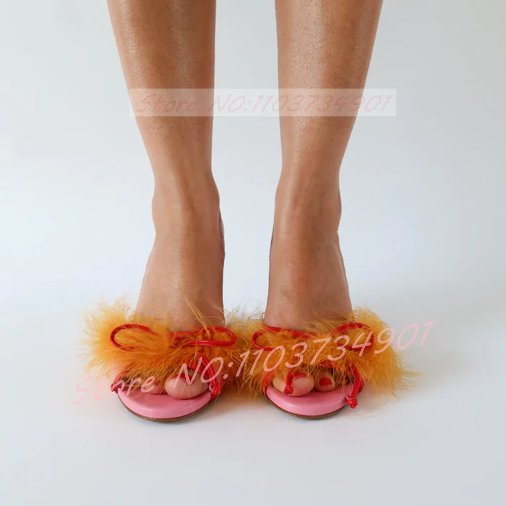 Talons avec avant en fourrure