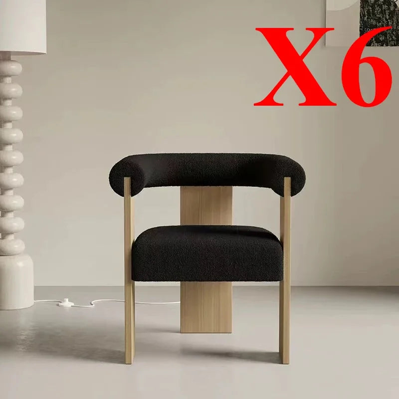 Chaises de salon finitions bois
