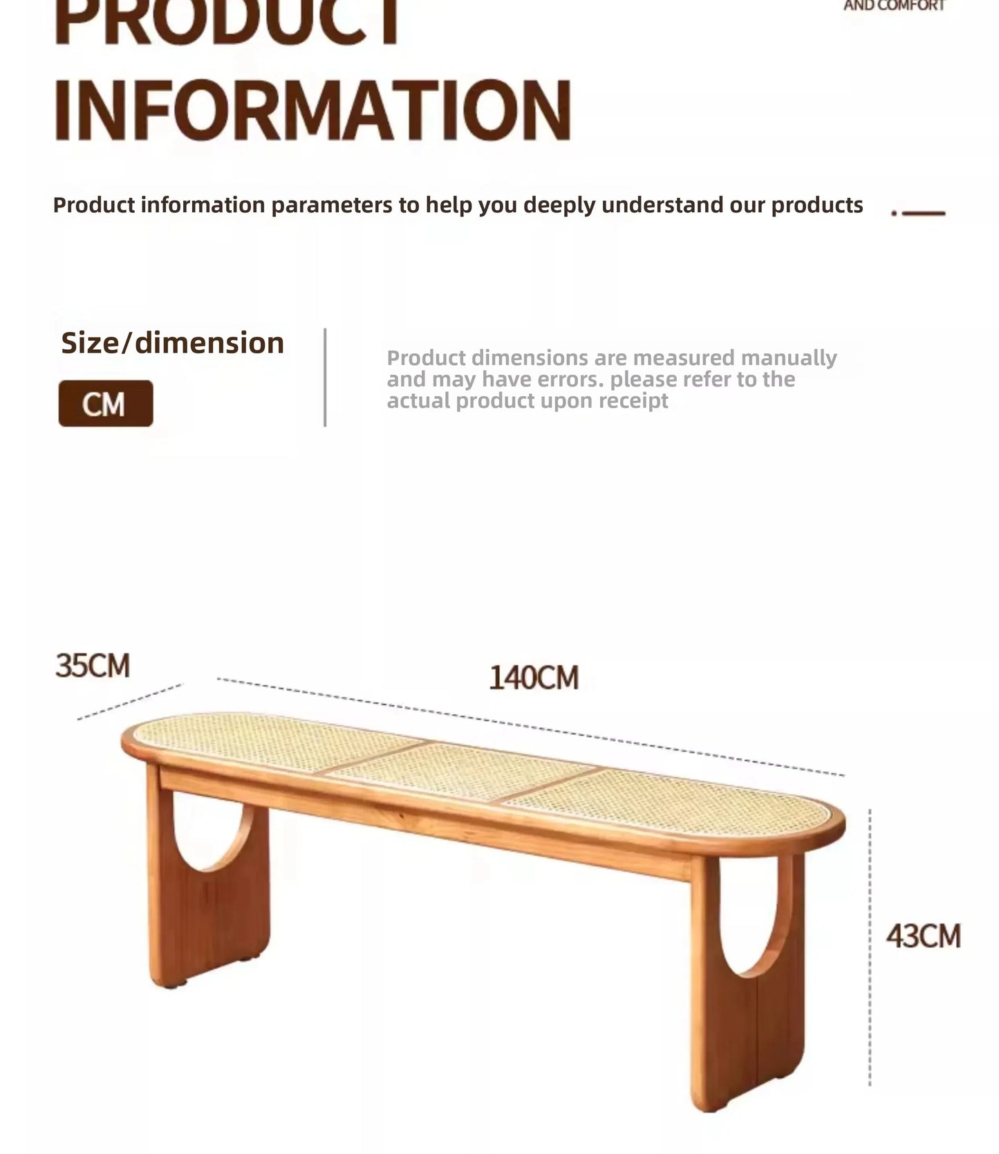 Banc au style minimaliste en bois