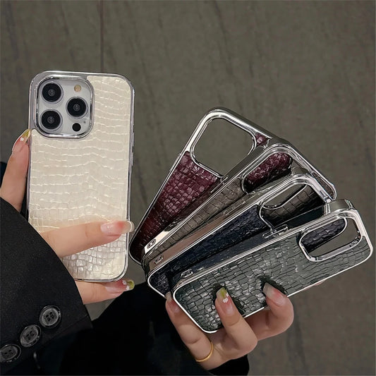 Coque de téléphone style croco
