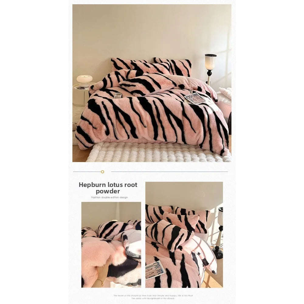 Set doux pour le lit 4 pièces avec des motifs tigrés