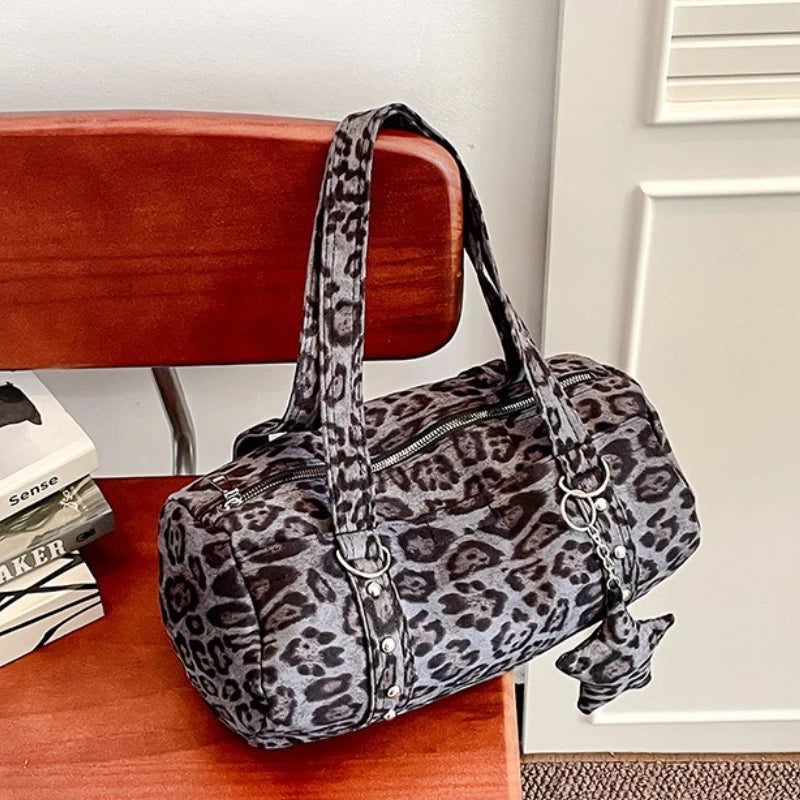 Sac bandoulière rond à motifs