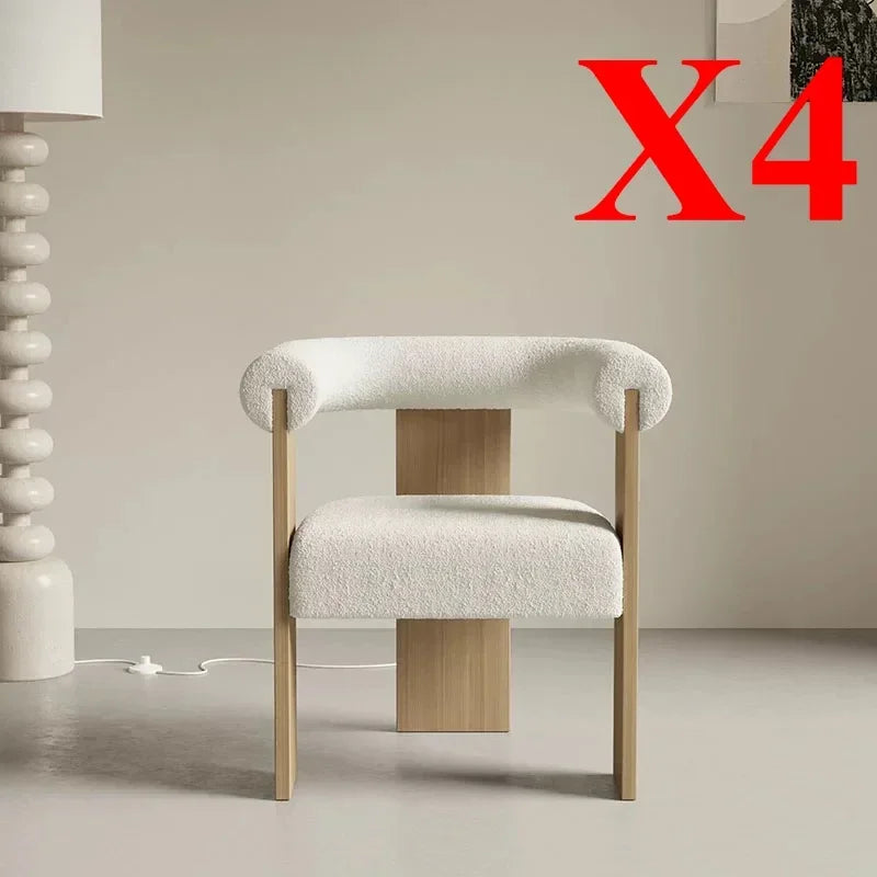 Chaises de salon finitions bois