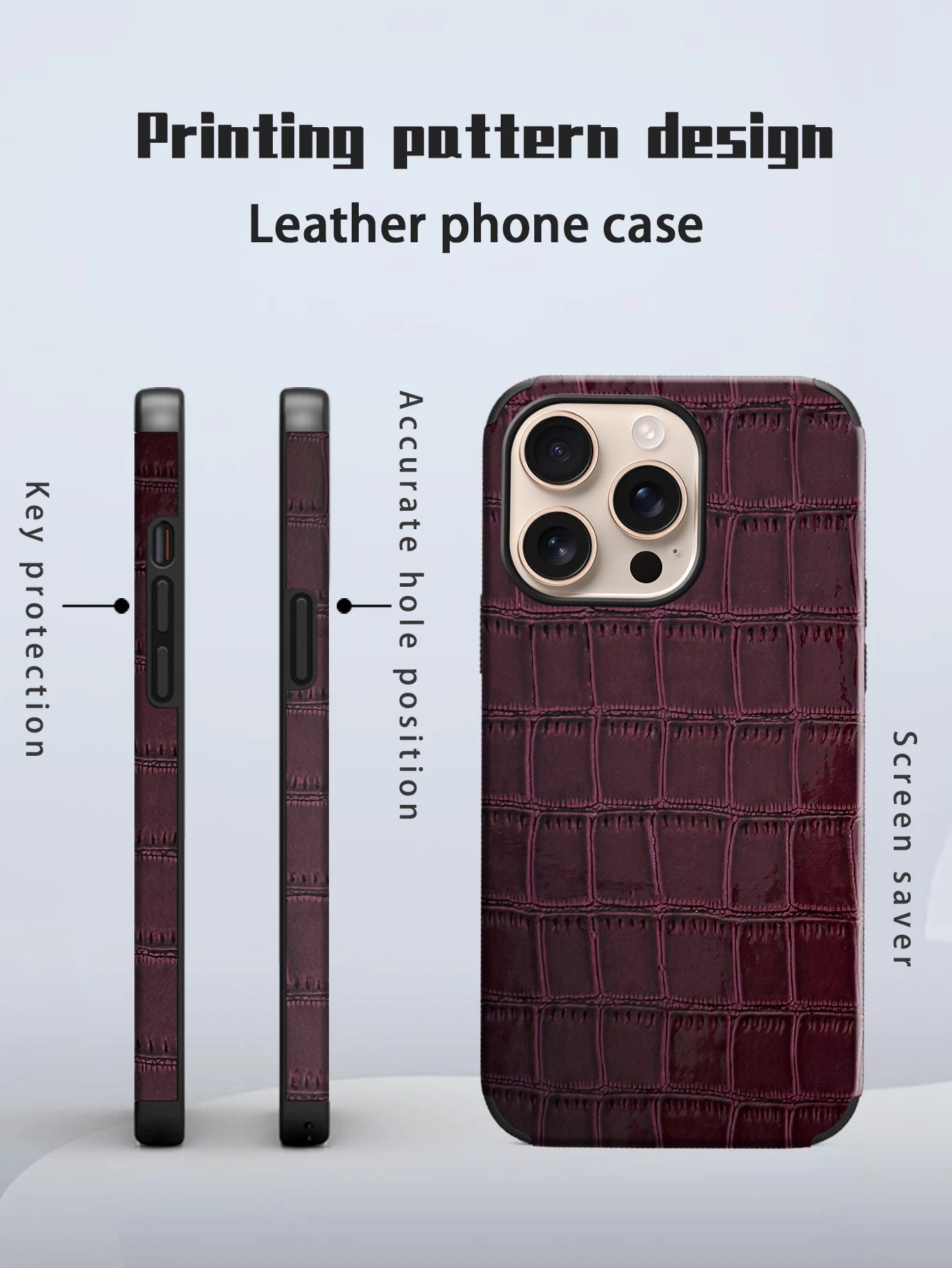 Coque style croco shiny