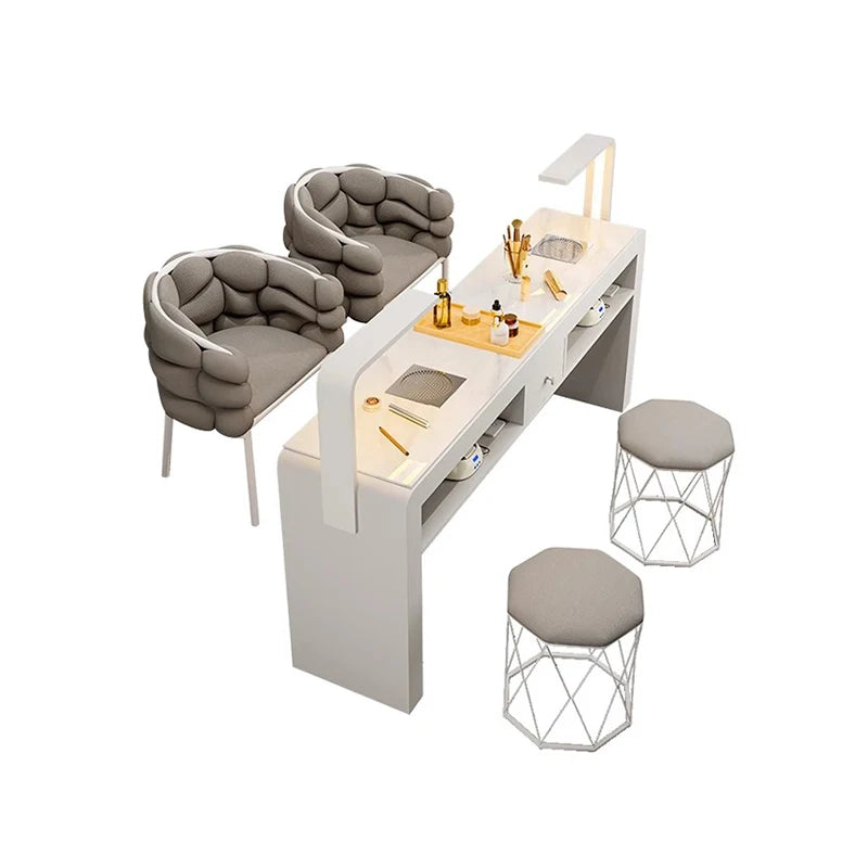Table Manicure style marbré