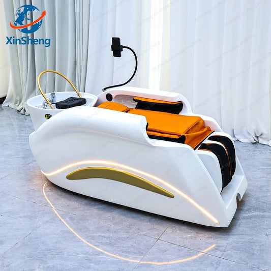 Chaise de shampooing avec équipements