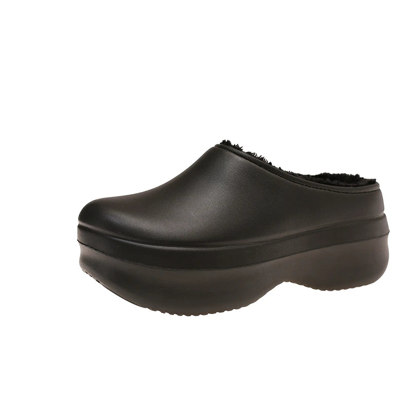 Chaussons à Plateforme moderne et fourrés