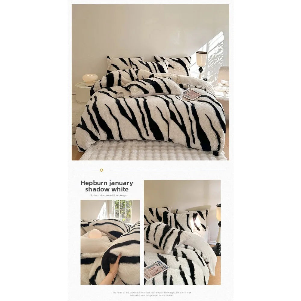 Set doux pour le lit 4 pièces avec des motifs tigrés
