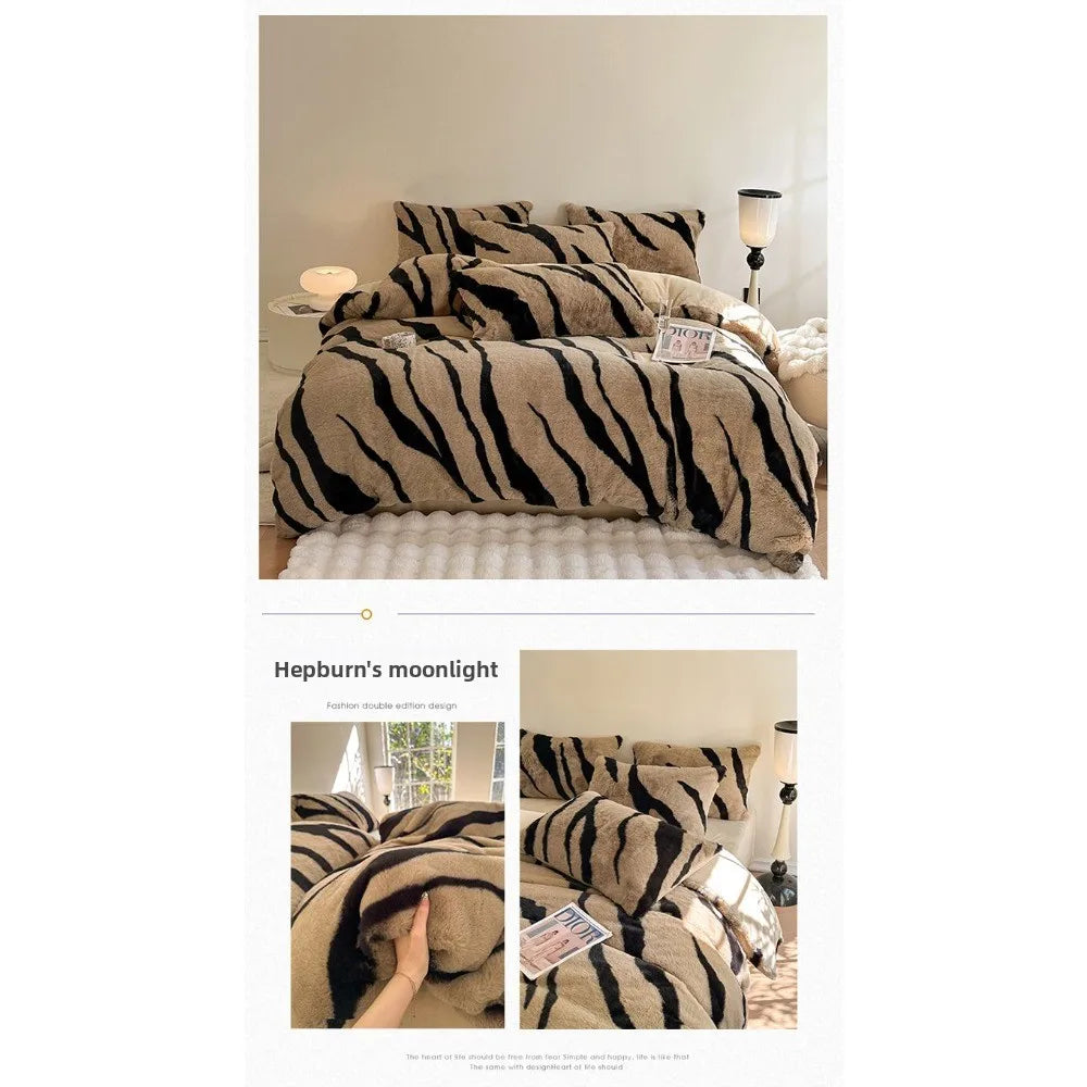 Set doux pour le lit 4 pièces avec des motifs tigrés