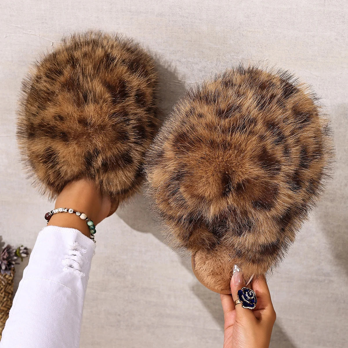 Chaussons Léopard Cozy