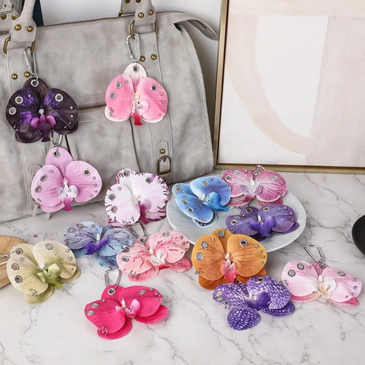 Orchidée à accrocher sur sac