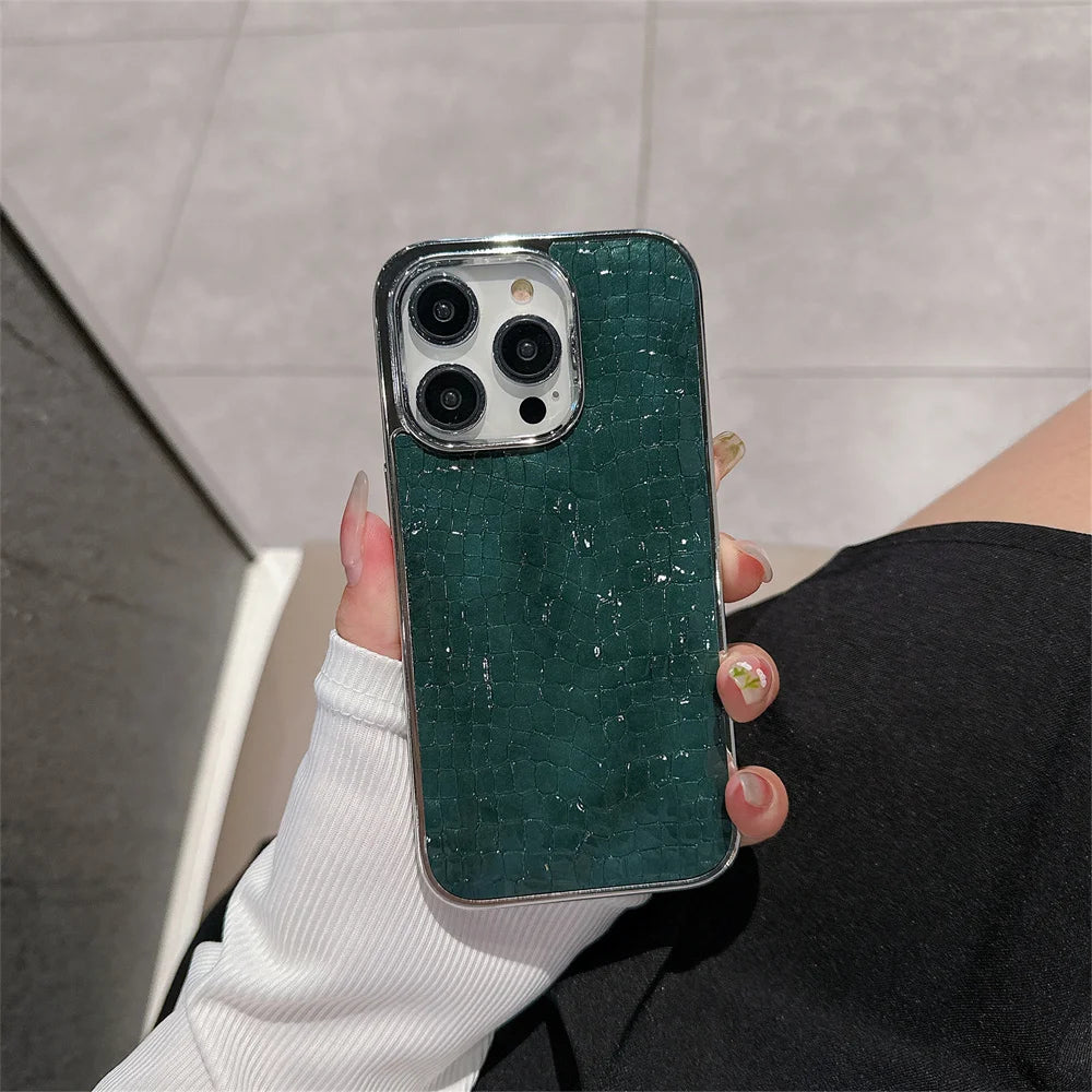Coque de téléphone style croco