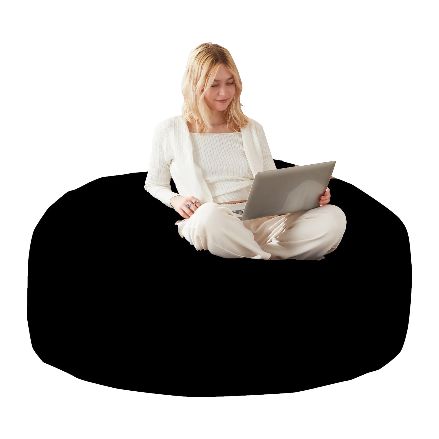 Grand Pouf comfortable de 90cm