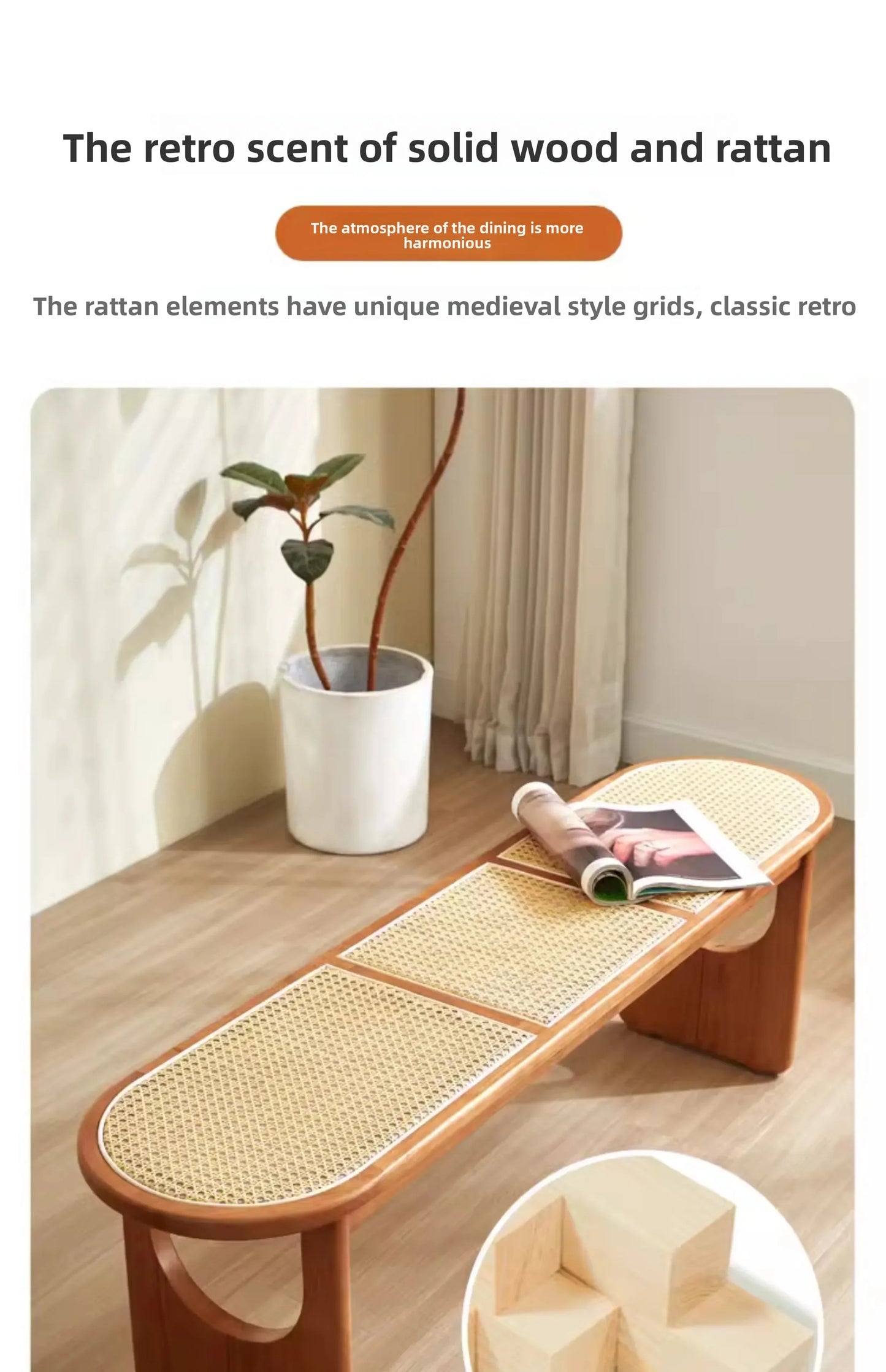Banc au style minimaliste en bois