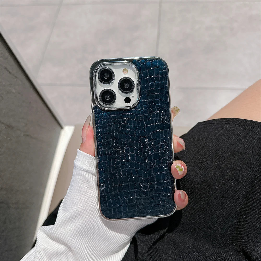 Coque de téléphone style croco