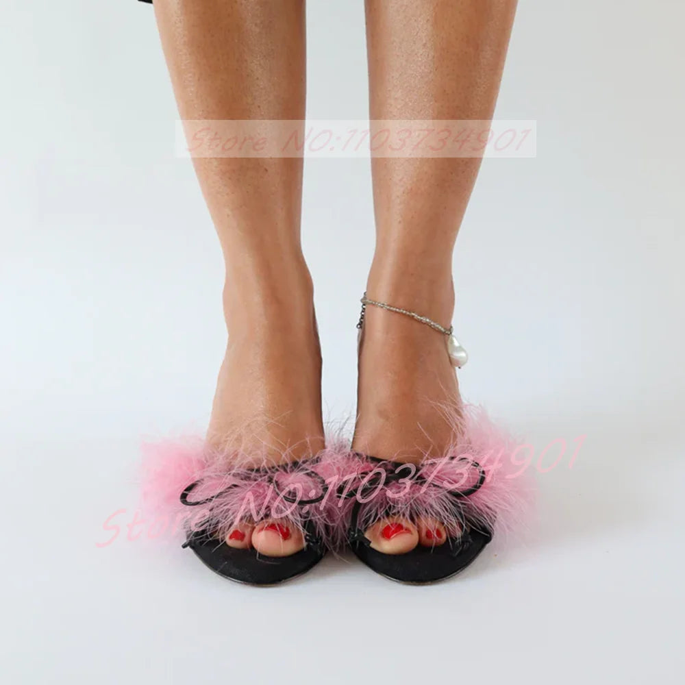 Talons avec avant en fourrure