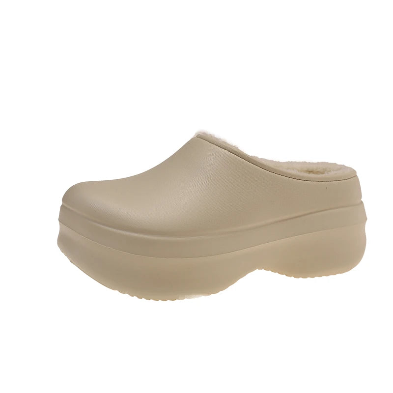 Chaussons à Plateforme moderne et fourrés