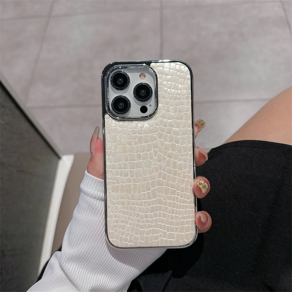 Coque de téléphone style croco