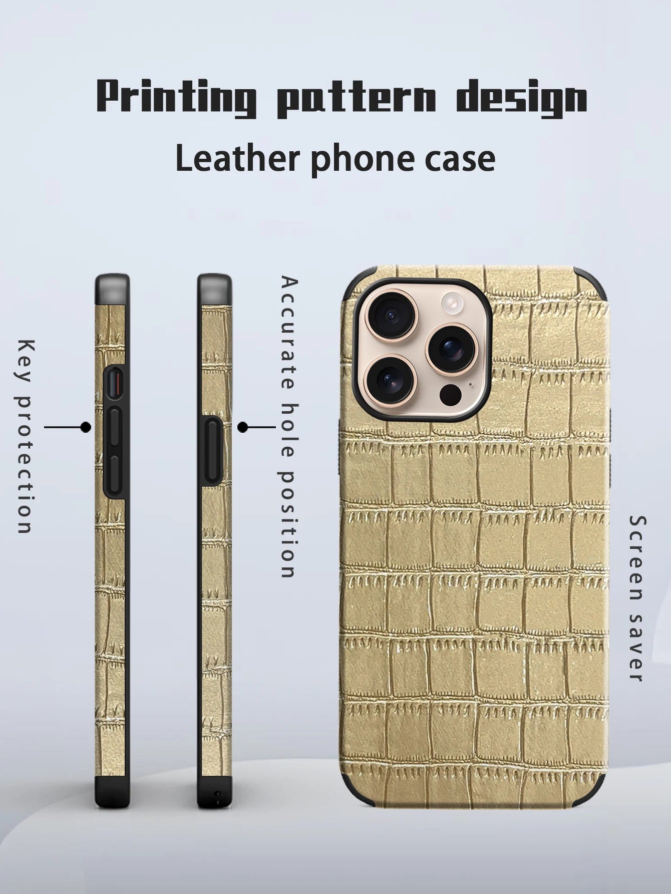 Coque style croco shiny