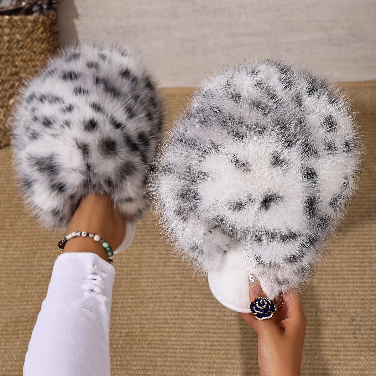 Chaussons Léopard Cozy
