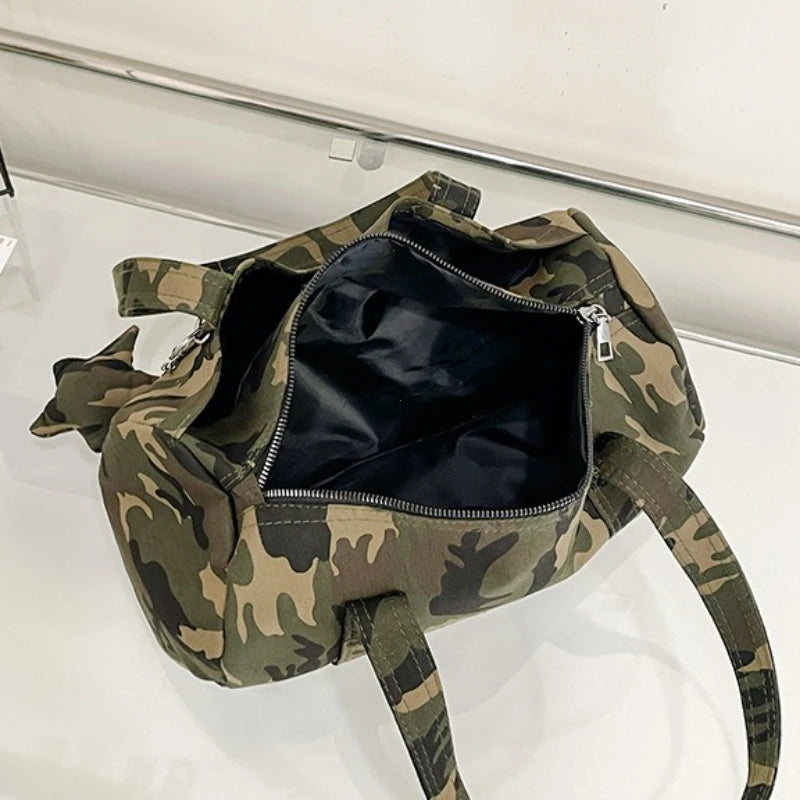 Sac bandoulière rond à motifs