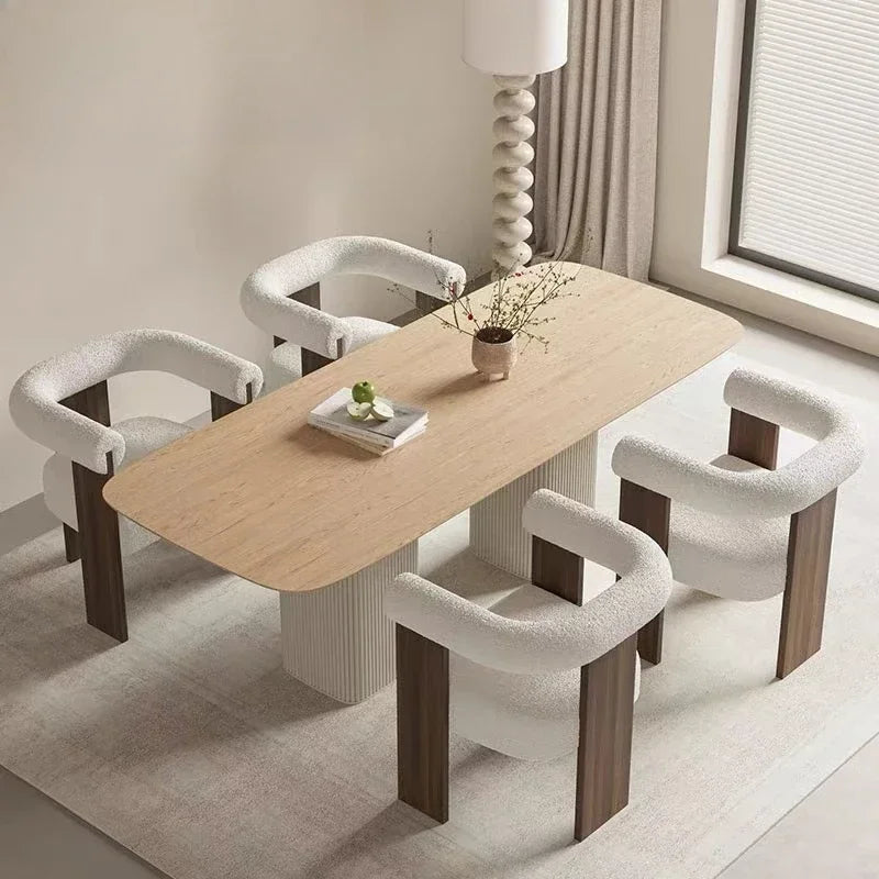 Chaises de salon finitions bois