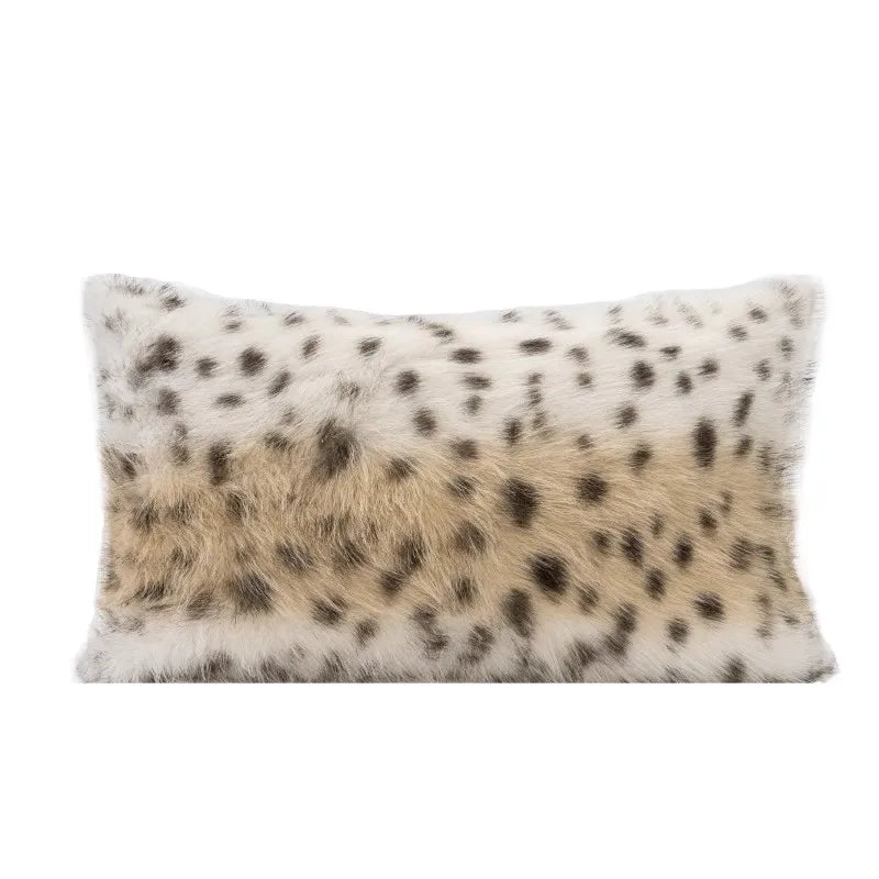 Medicci Home Coussin Fourrure Léopard